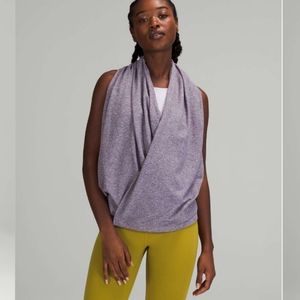 Lululemon Heathered Dusty Rose Customizable Snap Scarf